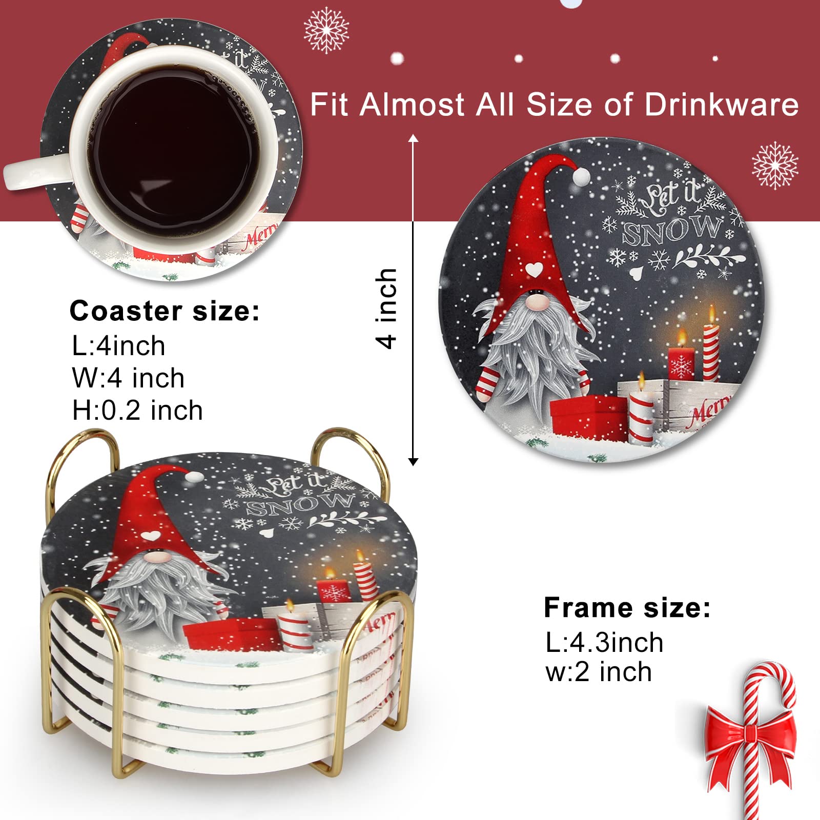 Deceram posavasos navidad detalles divertidos, regalo perfecto para estas fiestas.