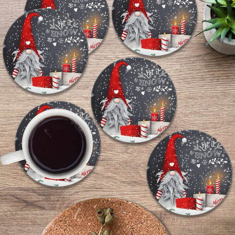 Deceram posavasos muneco-de-nieve ceramico, protege la superficie al beber.