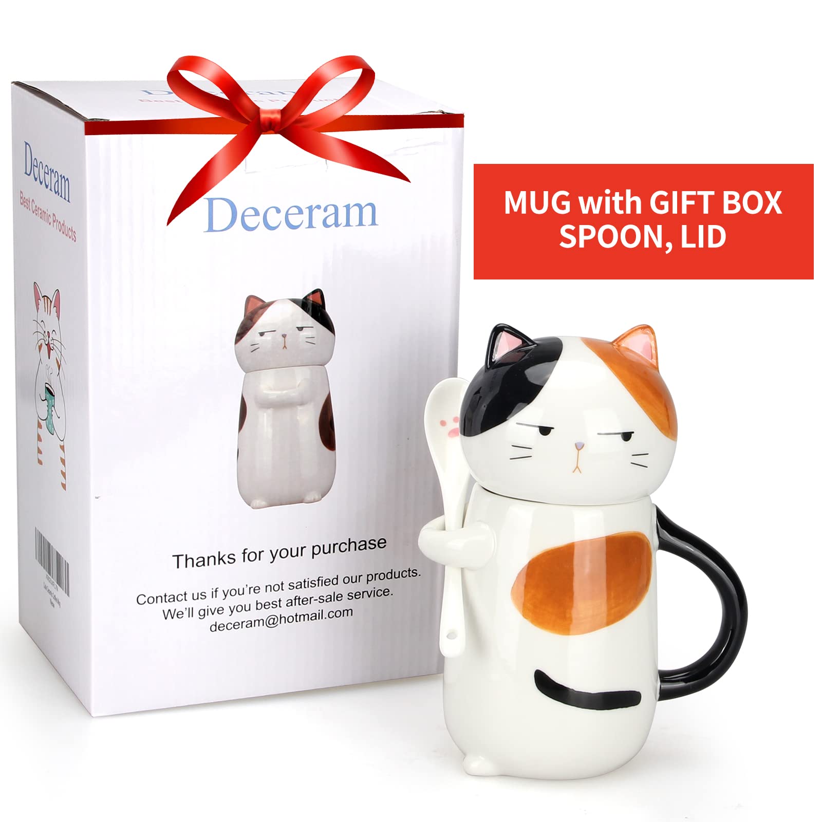 Taza Deceram con diseño adorable, ideal para pausas de café.