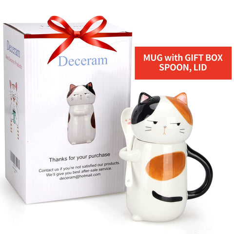 Taza Deceram con diseño adorable, ideal para pausas de café.