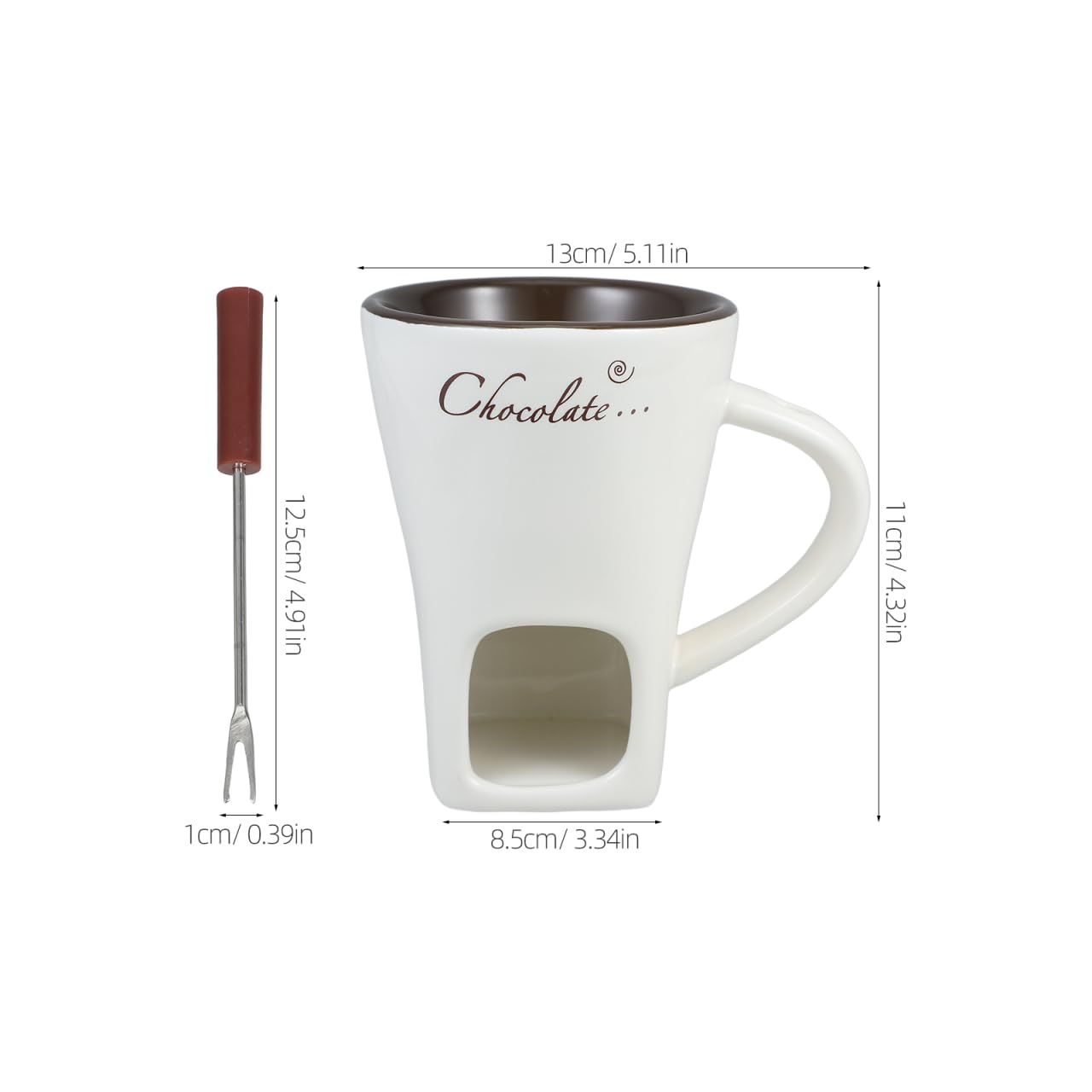 DECHOUS diseño elegante fondue cerámica, realza cualquier mesa