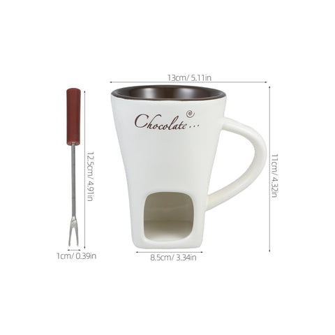 DECHOUS diseño elegante fondue cerámica, realza cualquier mesa