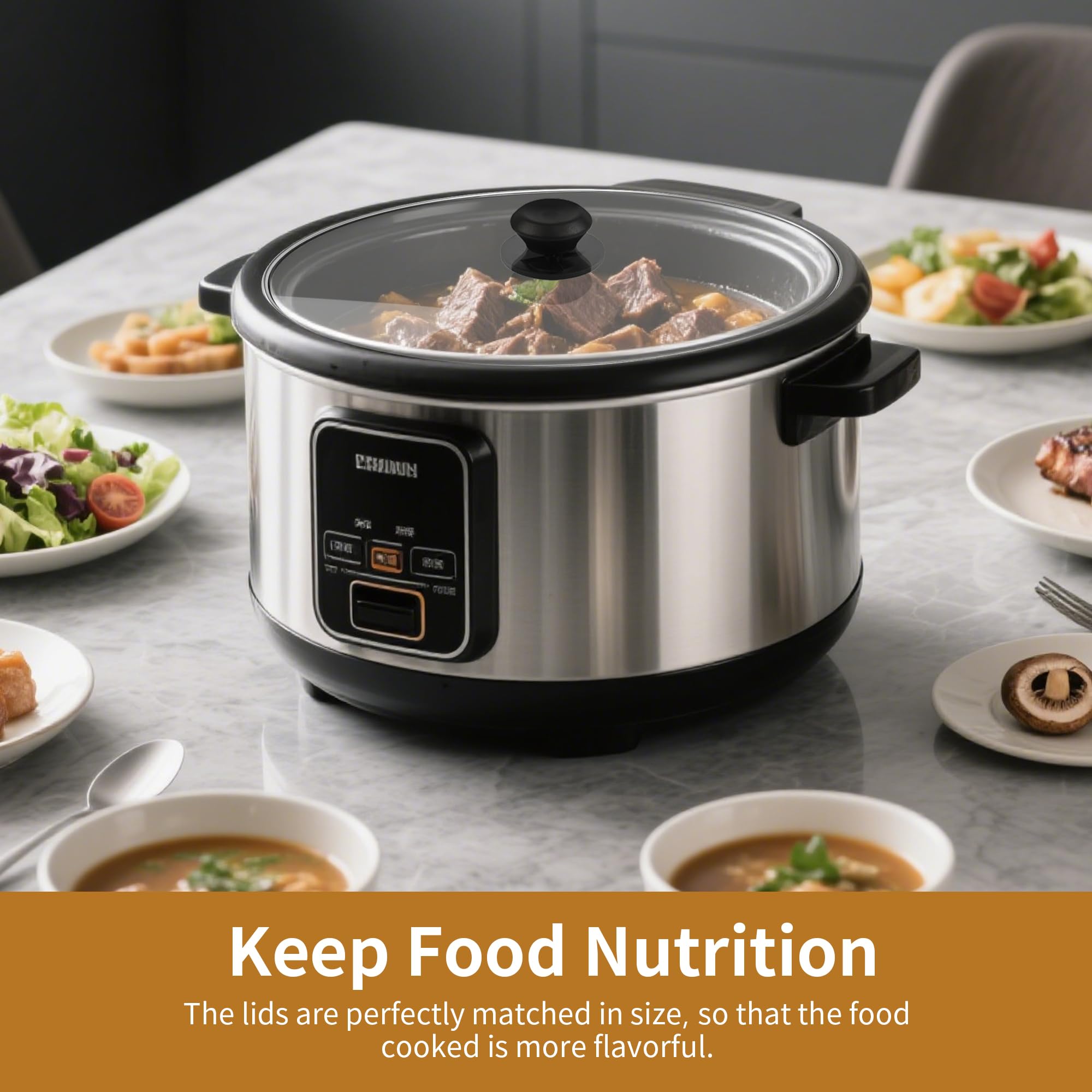 Deckaura tapa oval facilita el cocinado al mantener vapor con seguridad.
