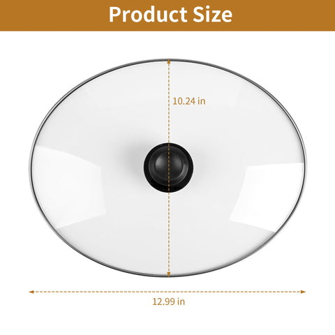 Deckaura tapa oval de vidrio templado, claridad y durabilidad para cocina diaria.