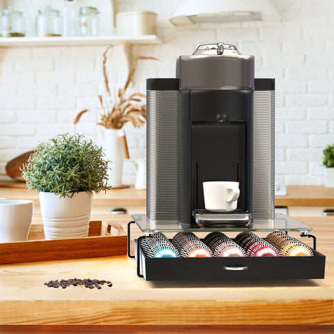 Organizador Deco Brothers para cápsulas VertuoLine, capacidad para cápsulas pequeñas.