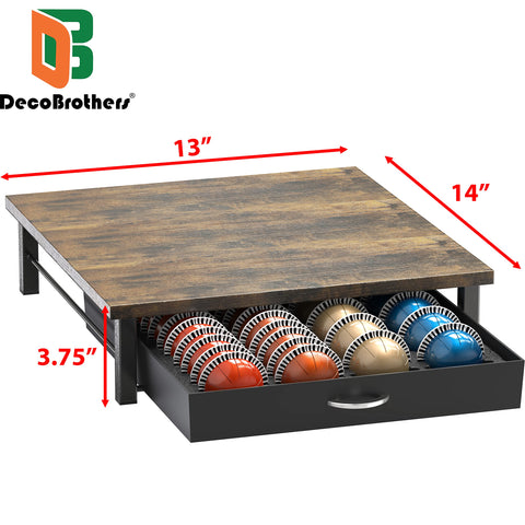 Deco Brothers Vertuo, capacidad para 48 cápsulas pequeñas, organización compacta.