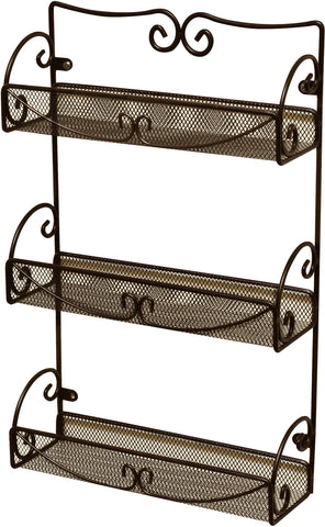 Deco Brothers estante-pared-3-niveles-bronce, ideal para especias.