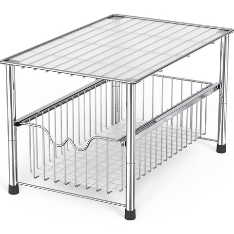 Deco Brothers organizador bajo fregadero con cesta deslizante para acceso rápido.