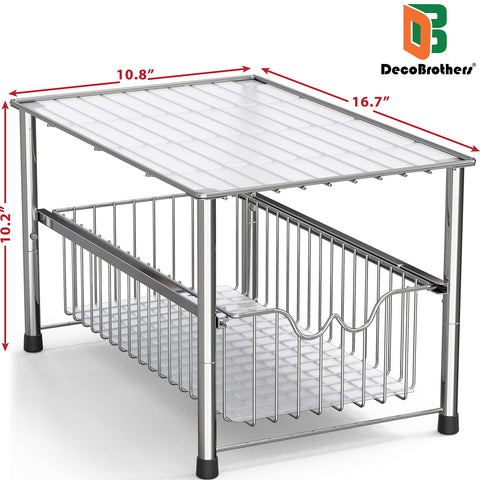 Deco Brothers organizador apilable bajo fregadero, diseño compacto para maximizar el espacio.