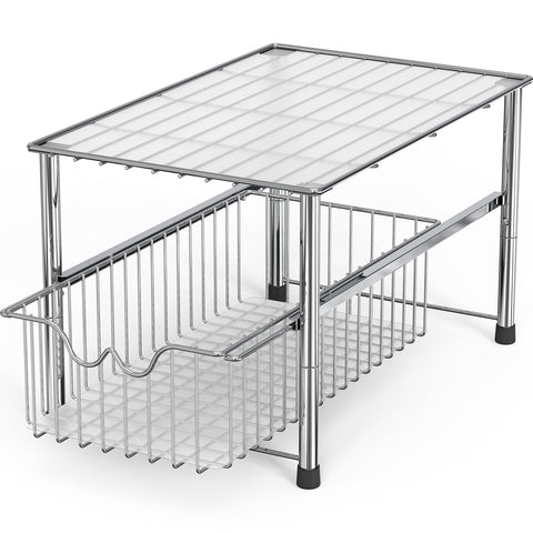Deco Brothers organizador bajo fregadero, estructura cromada de metal para durabilidad y estilo.