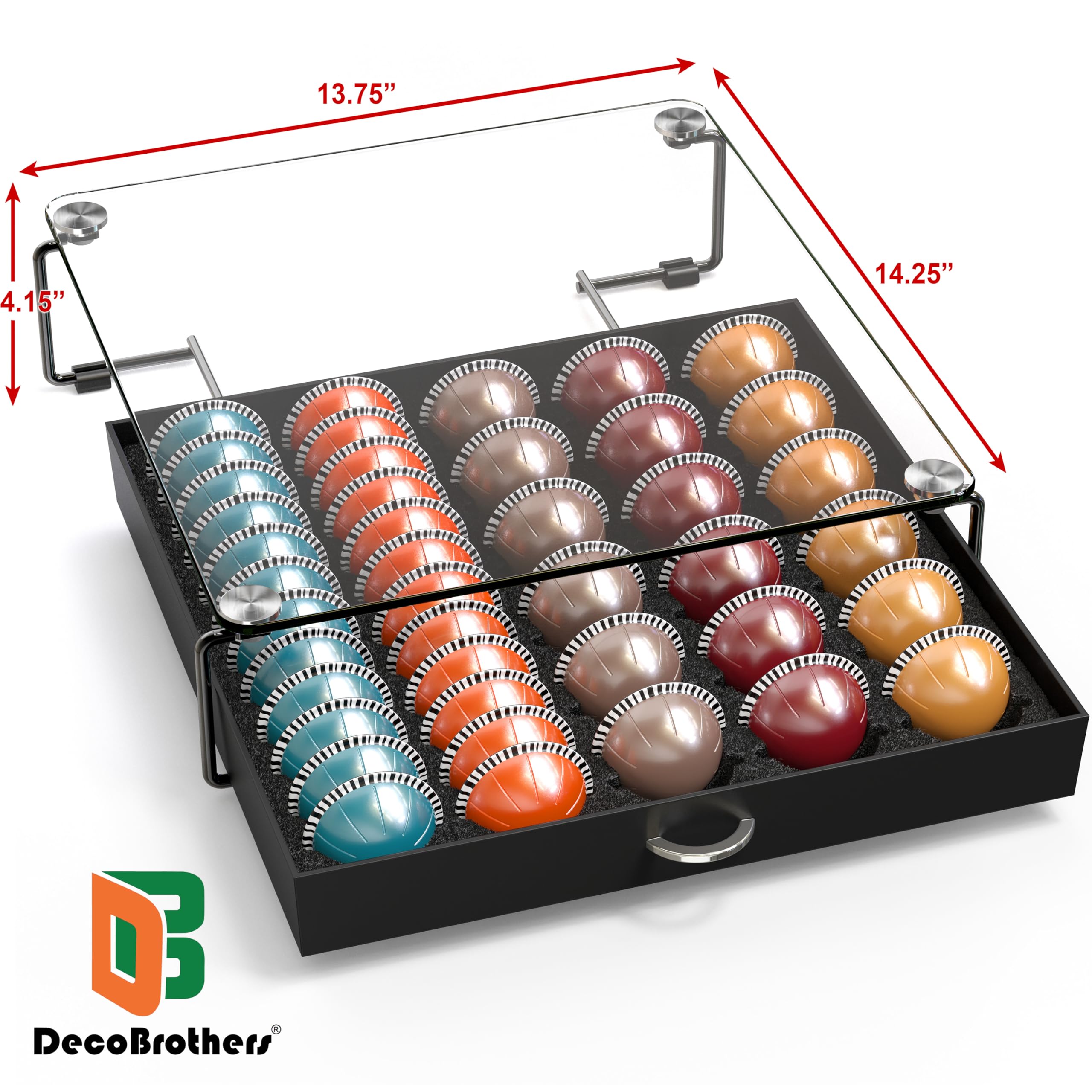 Organizador Deco Brothers para cápsulas VertuoLine, capacidad para cápsulas grandes.