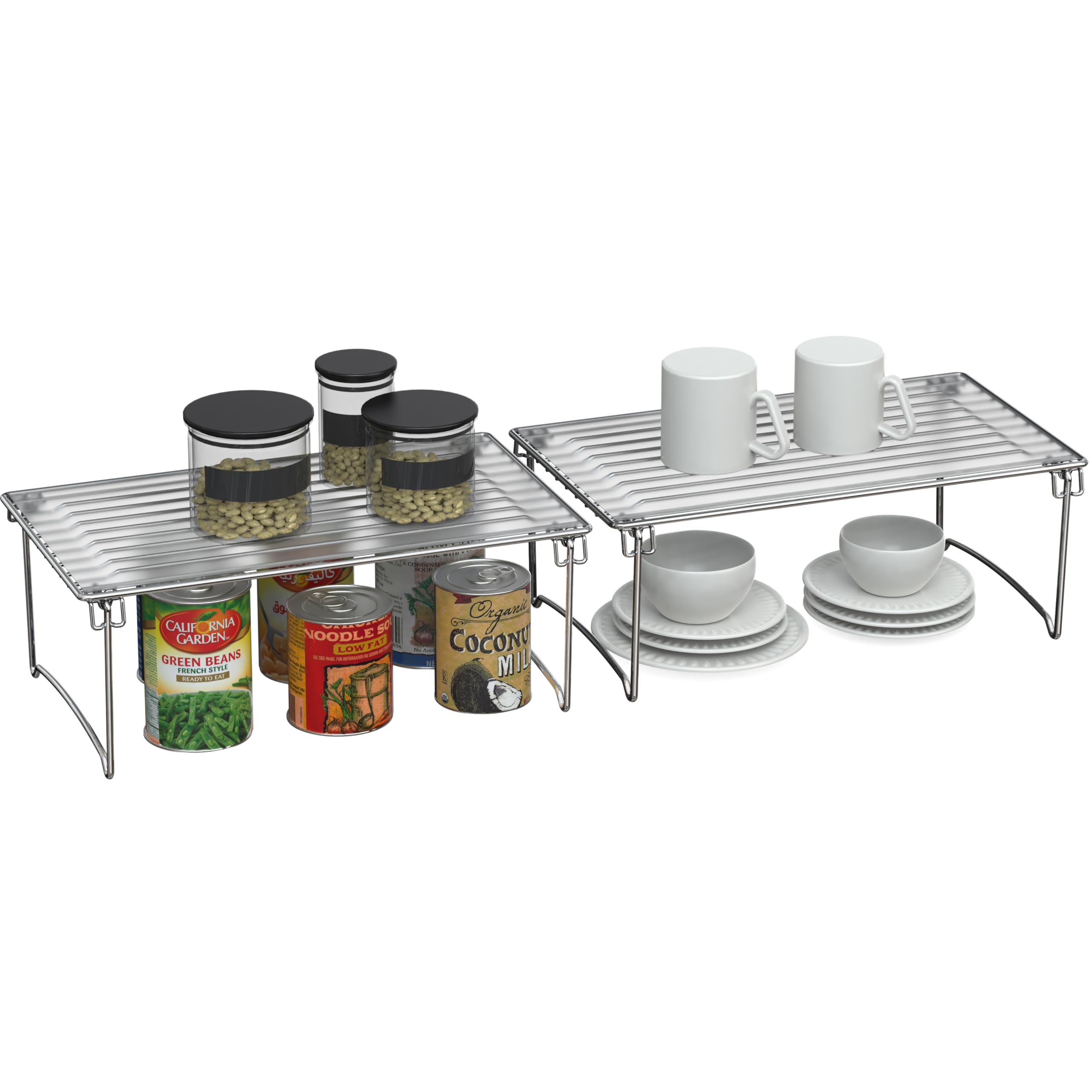 Deco Brothers organizador de cocina cromado para platos y tazas, fácil de usar