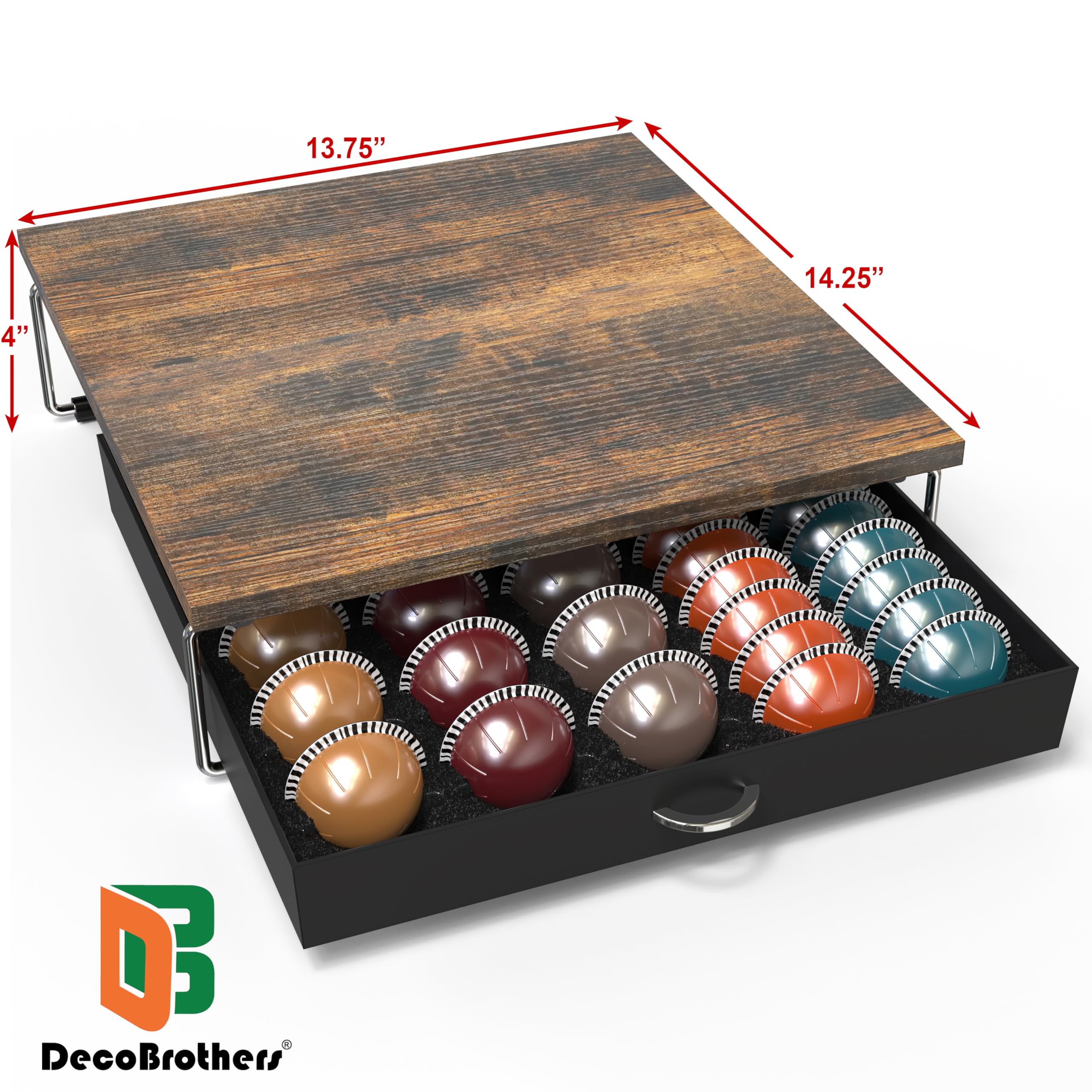 Deco Brothers Supreme Vertuoline Drawer deslizable facilita la selección de cápsulas.