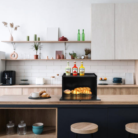 DECOCIAGA panera de cocina con tapa imantada que mantiene frescura