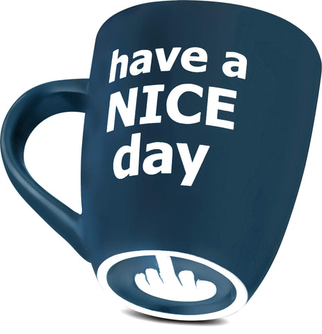 Taza Decodyne Have a Nice Day, base 3D realista para detalle visual.