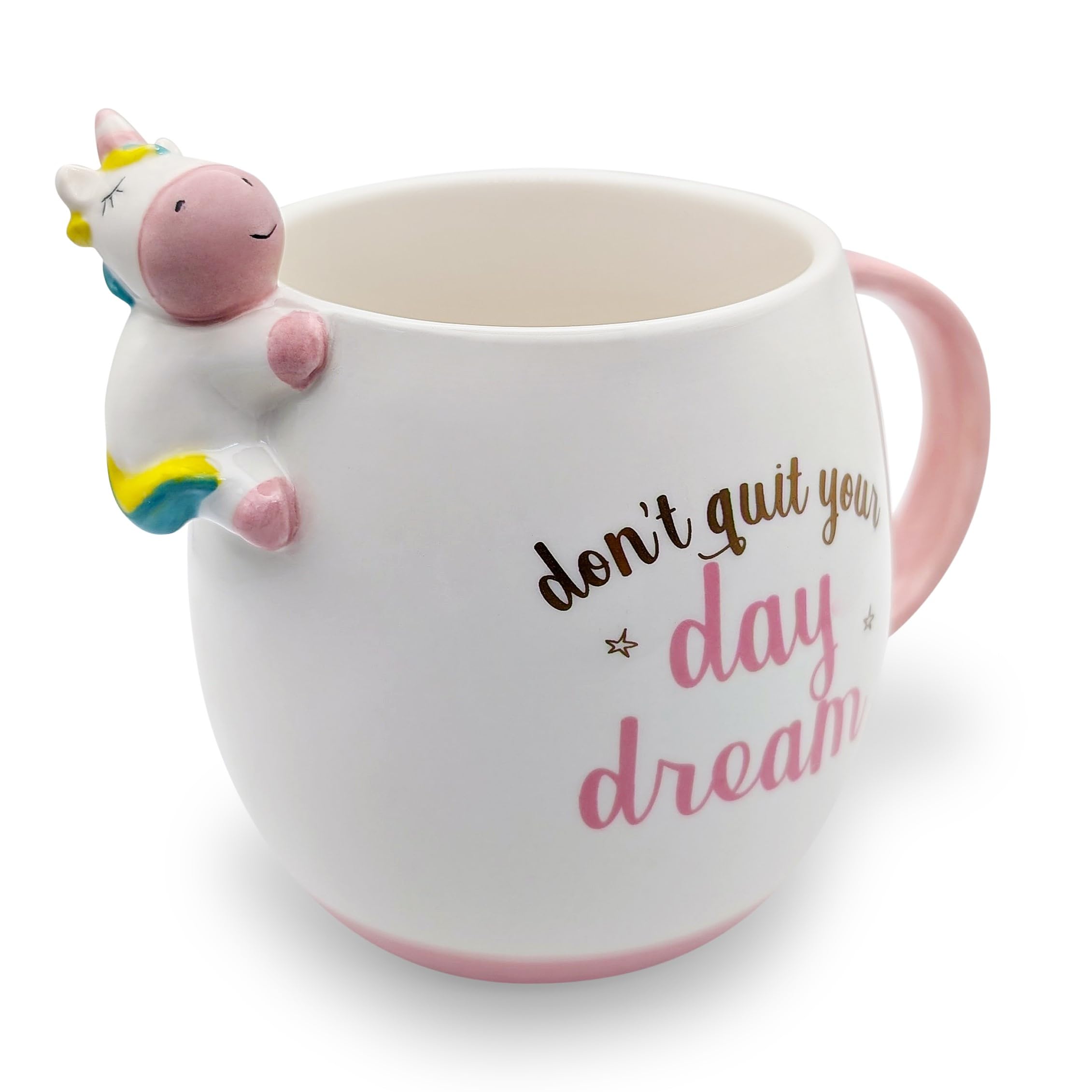 Taza unicornio Decodyne con frase inspiradora para motivación suave