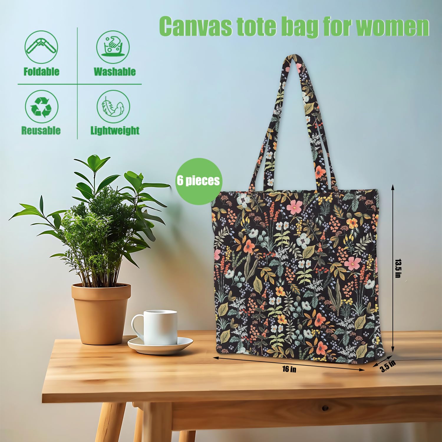 Tote Decohim con bolsillo interior con cremallera para objetos pequeños