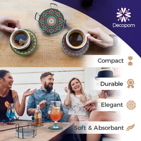 Decopom juego de 8 en caja regalo, perfecto para sorprender.