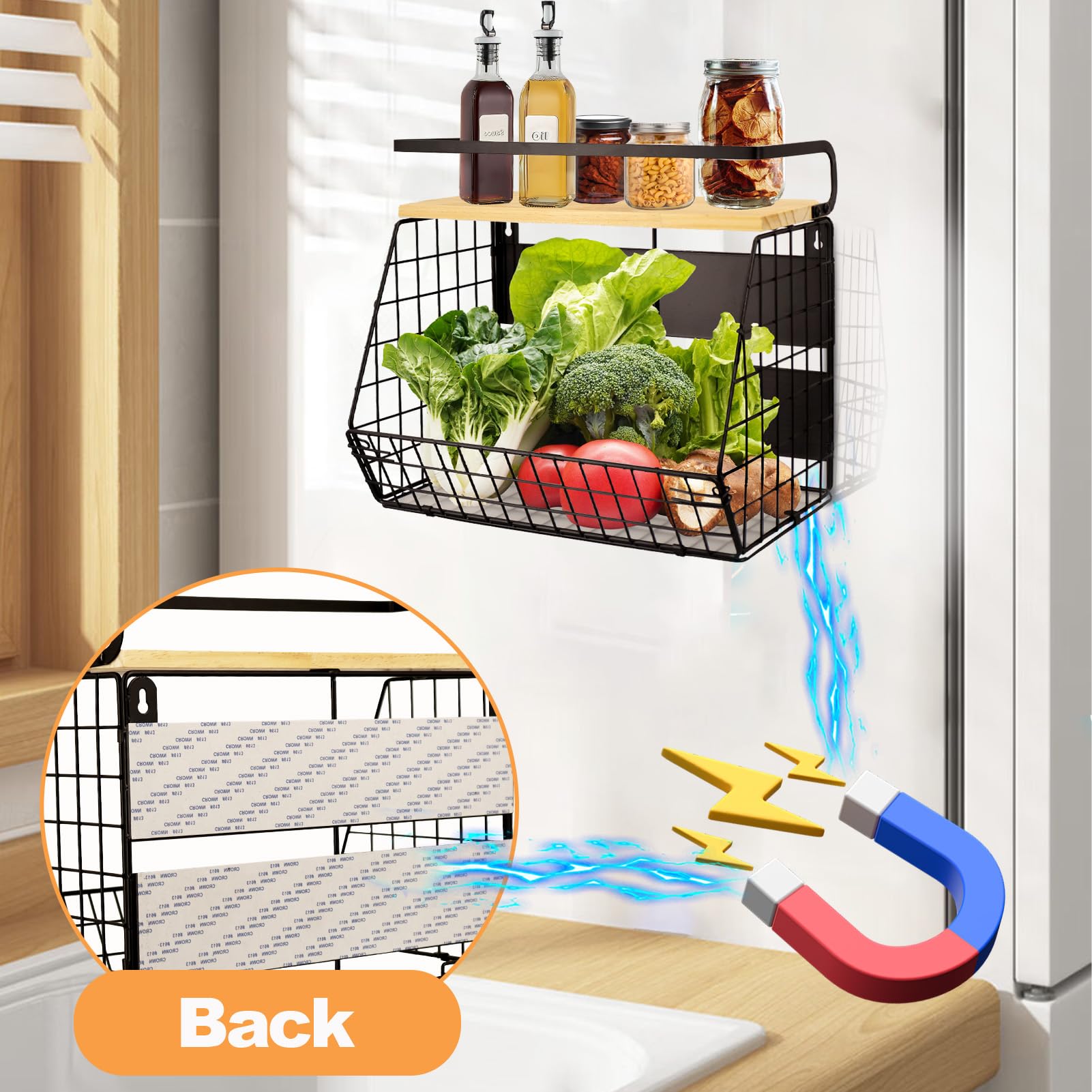 DecorDudz uso múltiple imantado cocina, coloca en laterales para especias