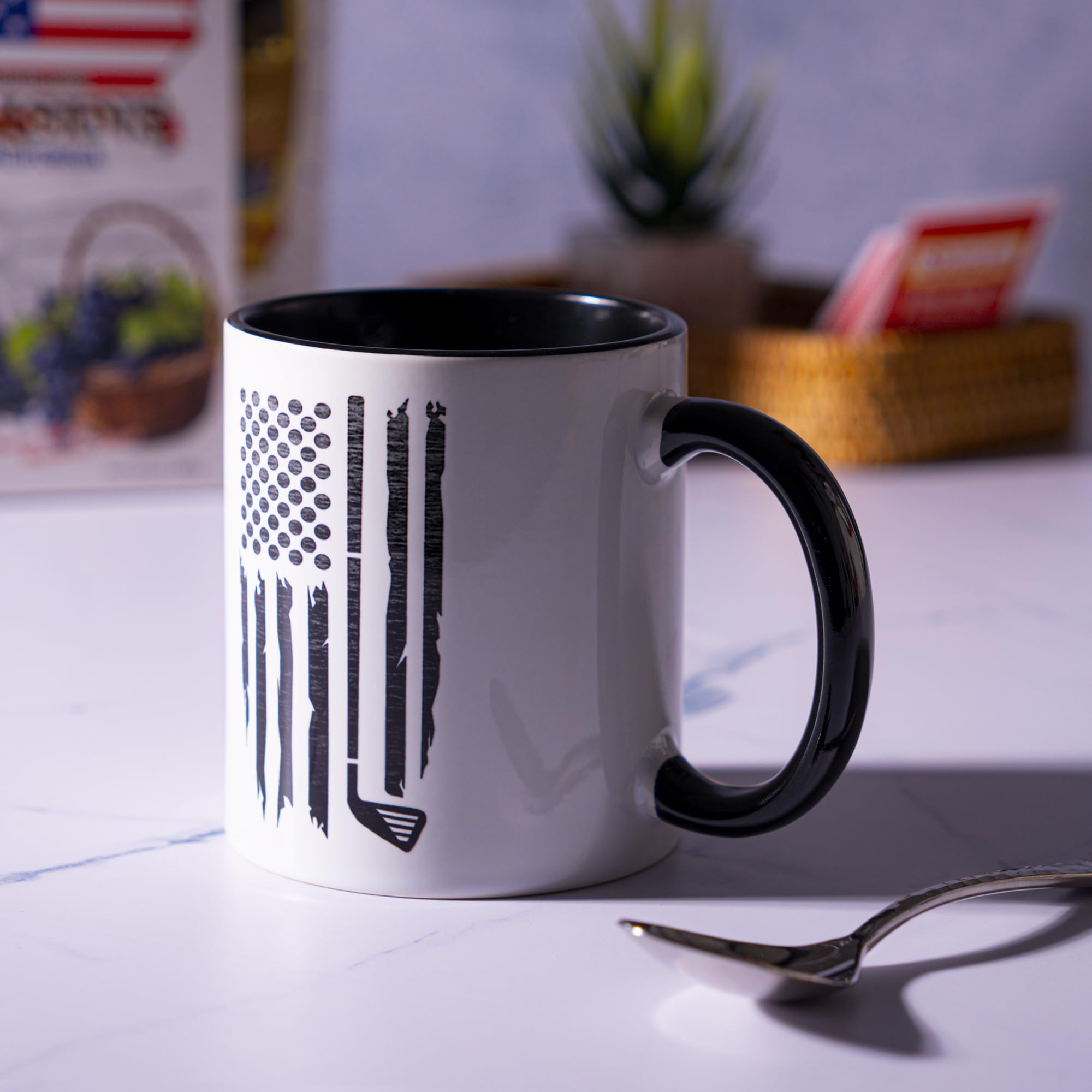 Decorluxes taza golf papa 11oz mango ergonomico, agarre cómodo.