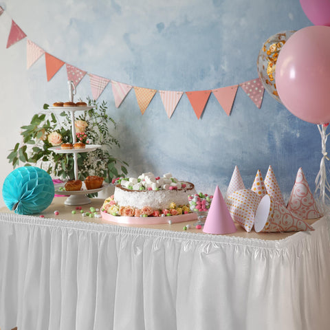 DecorRack falda de mesa, uso versátil para fiestas y eventos.