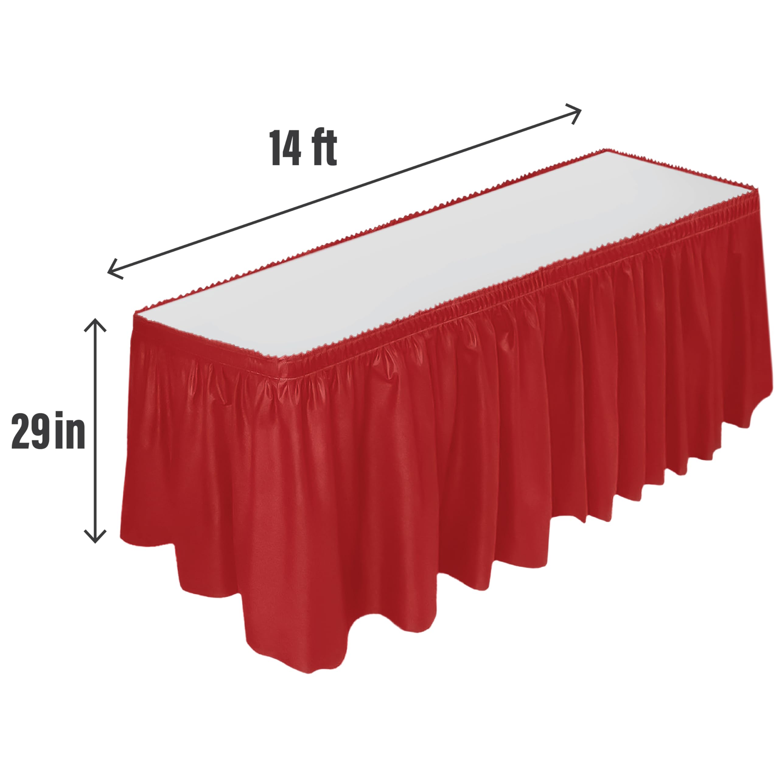 DecorRack faldas con respaldo adhesivo para instalación rápida en cualquier mesa.