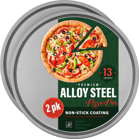DecorRack pan para pizza de 13'' en acero de aleación, duradero para hornear en casa
