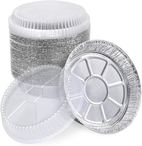 DecorRack sartenes de aluminio de 9 pulgadas para preparación de comidas
