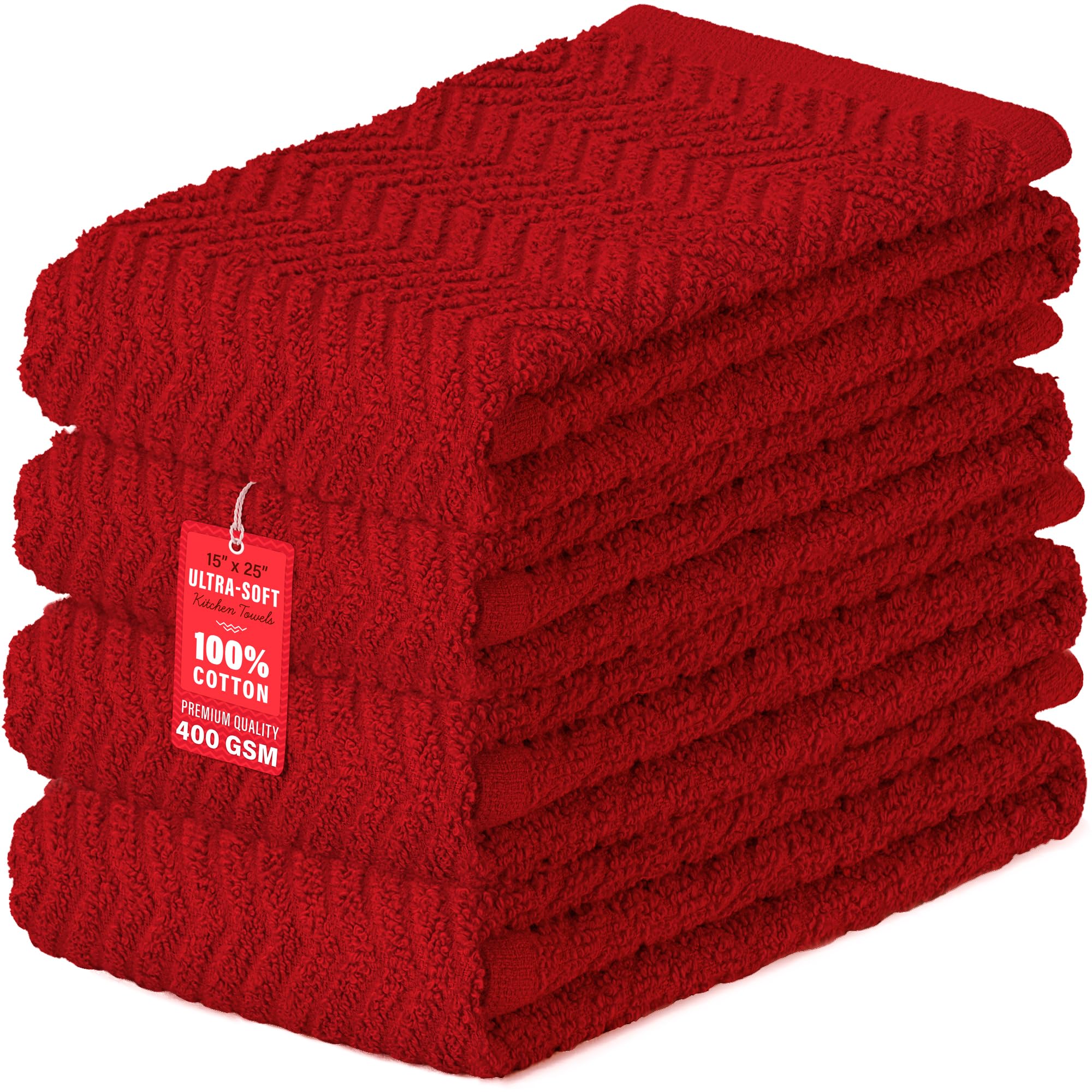 DecorRack toallas de cocina de algodón 100%, gran absorción para secar platos
