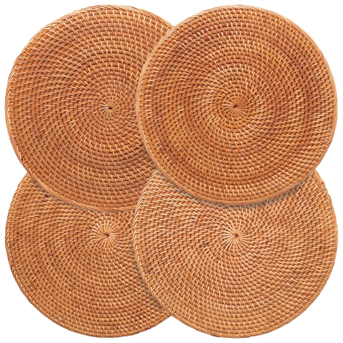 Manteles Decvel de ratán redondos de 13 pulgadas para proteger la mesa con estilo bohemio.