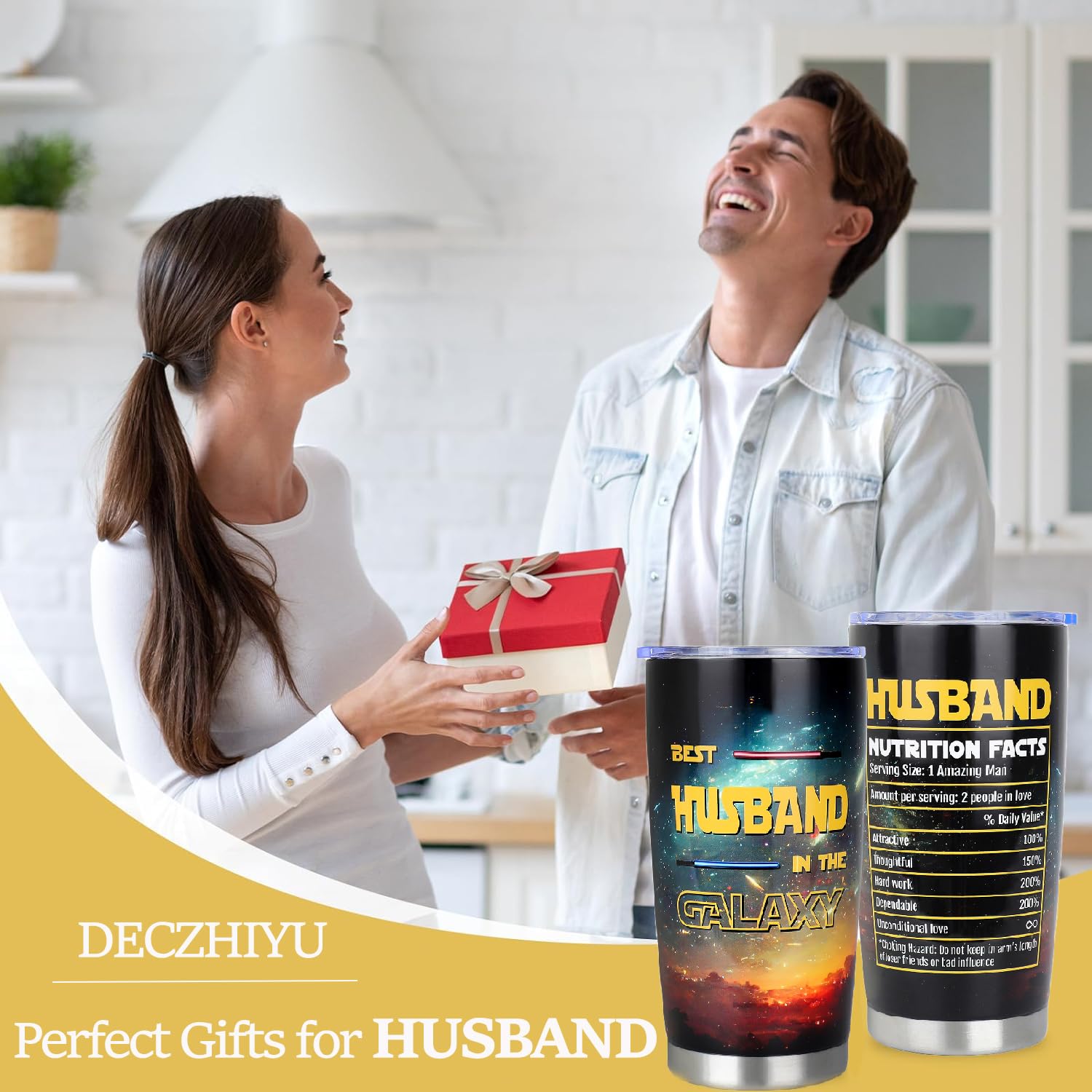 DECZHIYU tumbler con aislamiento de doble pared para bebidas.