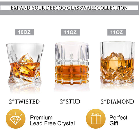 Vaso DeeCoo Whisky Escocés 11-oz: equilibrio para cubos.