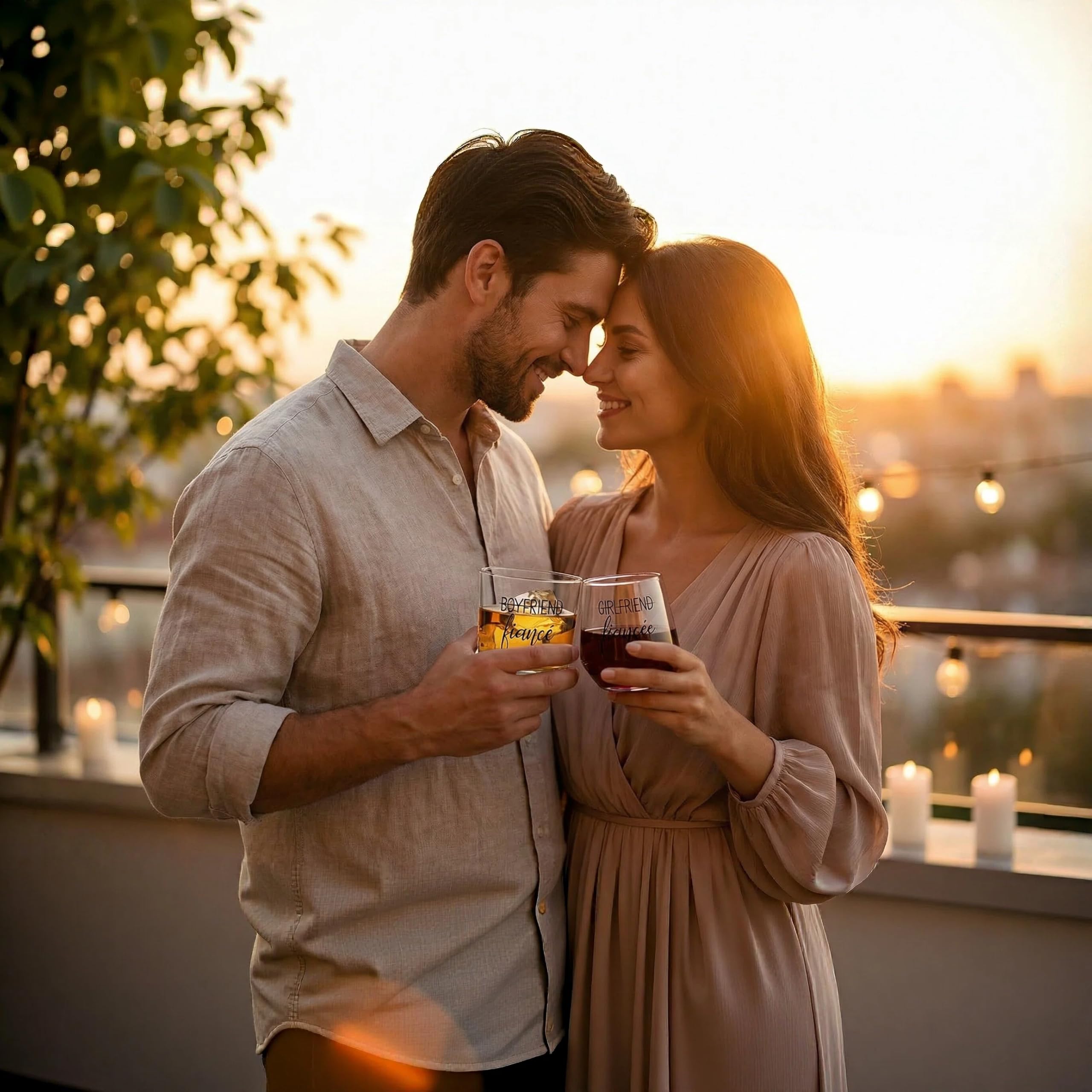 Conjunto regalo para pareja, ideal para celebraciones de compromiso