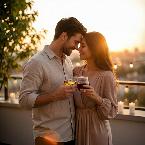 Conjunto regalo para pareja, ideal para celebraciones de compromiso