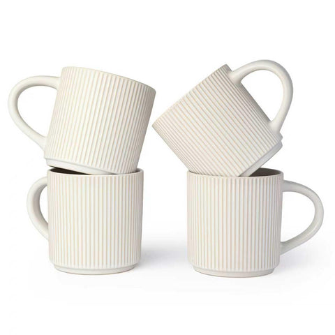 DeeCoo tazas blancas mate de 12 oz listas para café diario