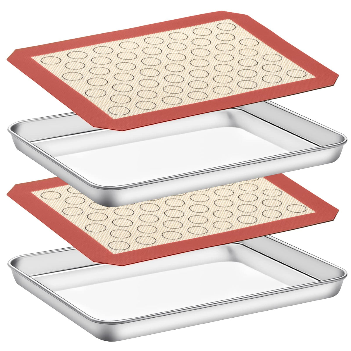 Bandeja Deedro de acero inoxidable para hornear, duradera y libre de recubrimientos tóxicos.