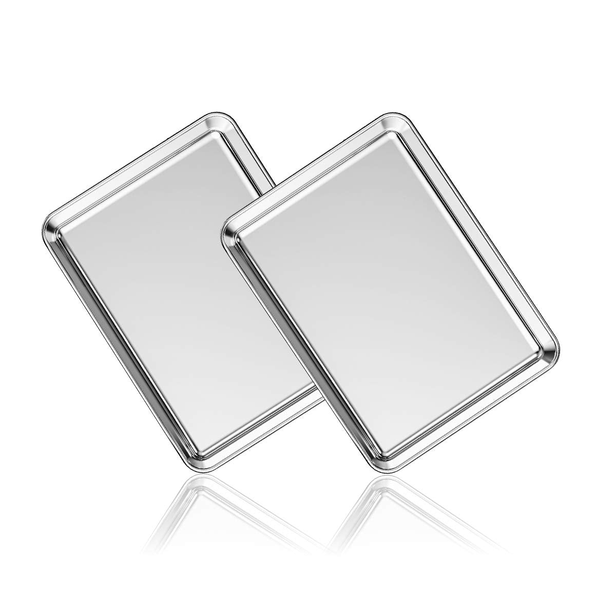 Bandejas Deedro para hornear en acero inoxidable 9x7, aptas para lavavajillas.