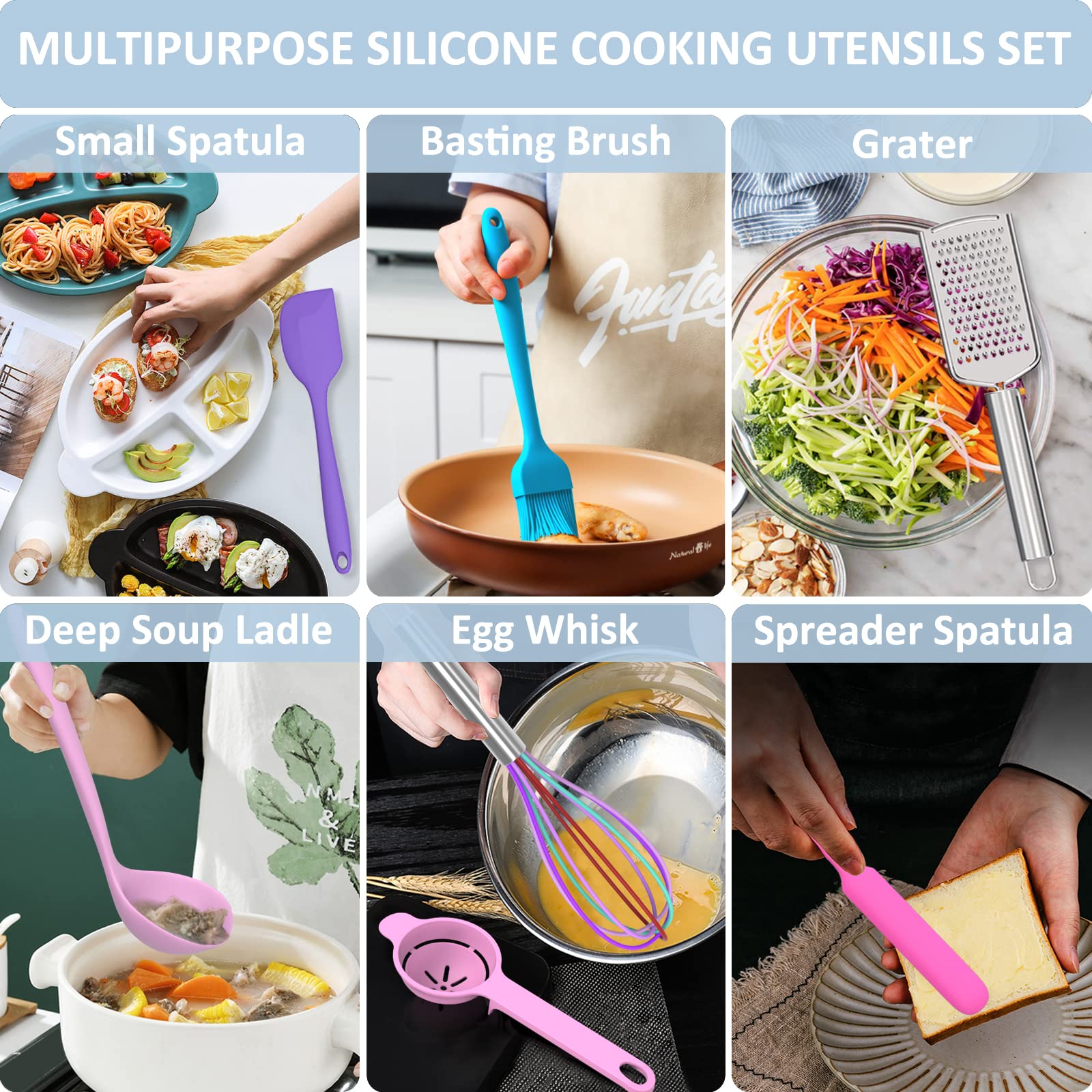 Spoonula de silicona Deedro para mezcla y raspado