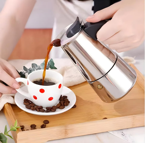 Diseño italiano auténtico de la cafetera moka DeeKleen.