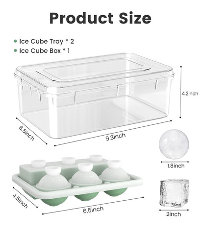 Deeoutlife molde de silicona para hielo, apto para congelador