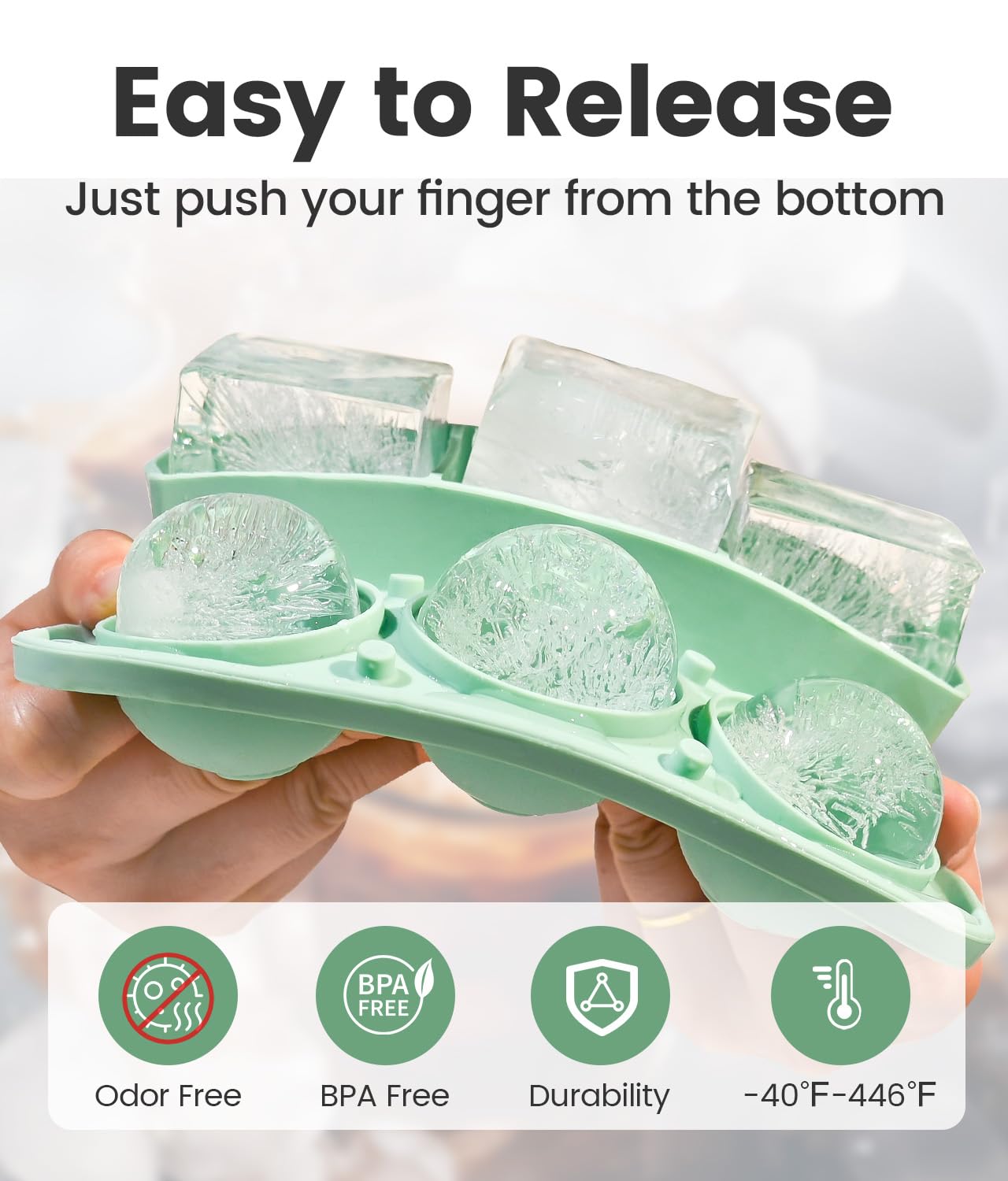 Deeoutlife tapa y contenedor para hielo, protege de olores