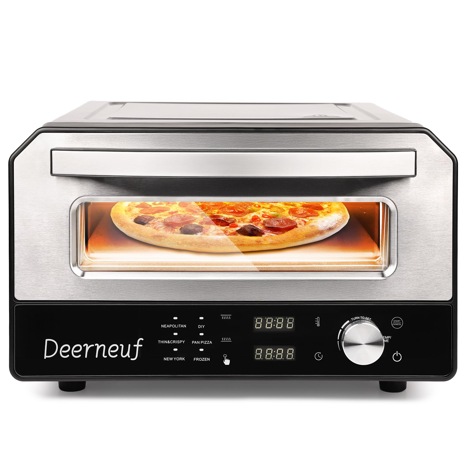 Horno Deerneuf a 800°F para pizzas crujientes en casa.