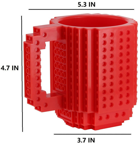 Taza DEEXITO regalo de Navidad con bloques, perfecta para sorprender en fiestas.