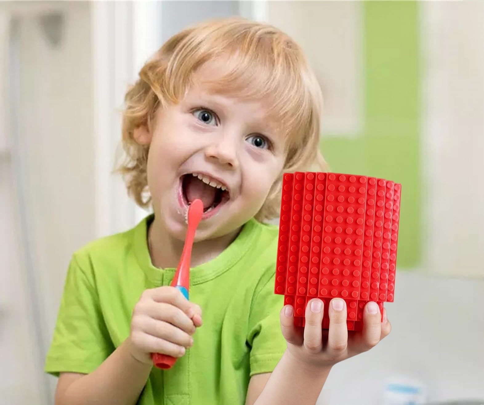 Taza DEEXITO educativa con bloques, fomenta creatividad y desarrollo en niños.