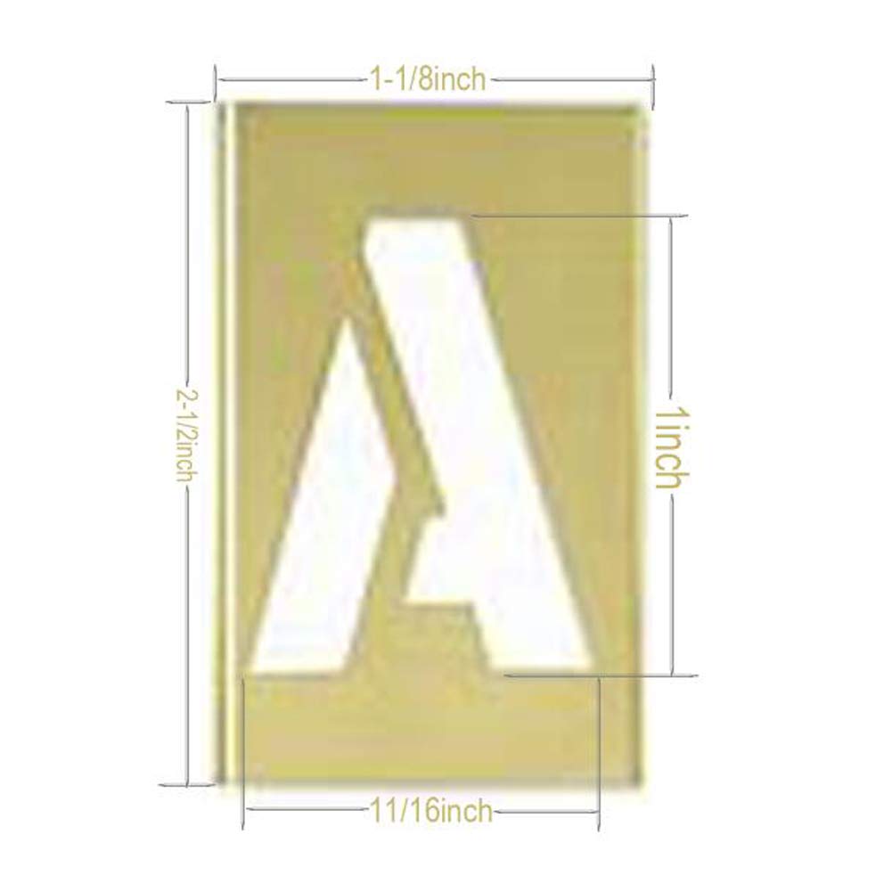 Deezio bronce, plantillas de números acoplables para rotulación precisa.