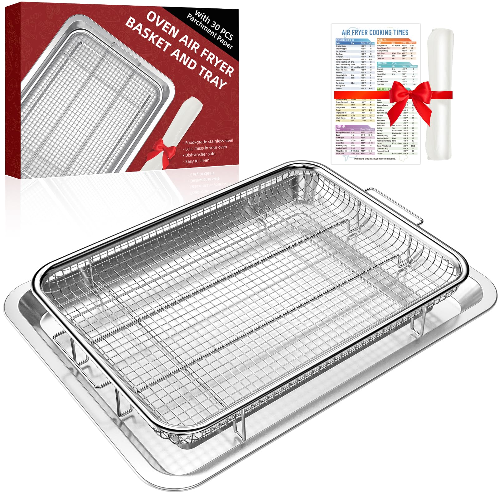 Bandeja crisper DEGOVIN para horno, promueve cocción uniforme y crujiente.