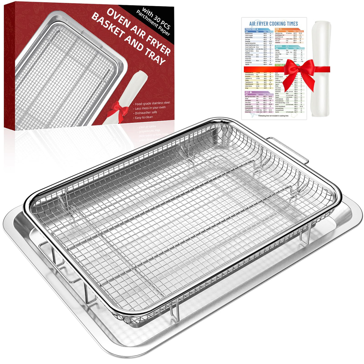 Bandeja crisper DEGOVIN para horno, promueve cocción uniforme y crujiente.