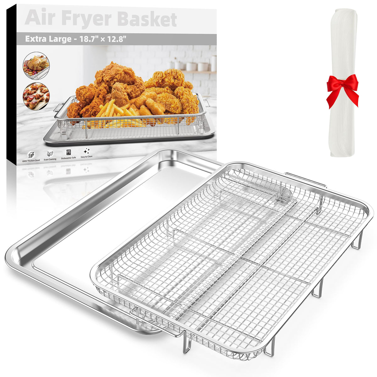 Degovin cesta para horno de gran tamaño para cocinar porciones familiares
