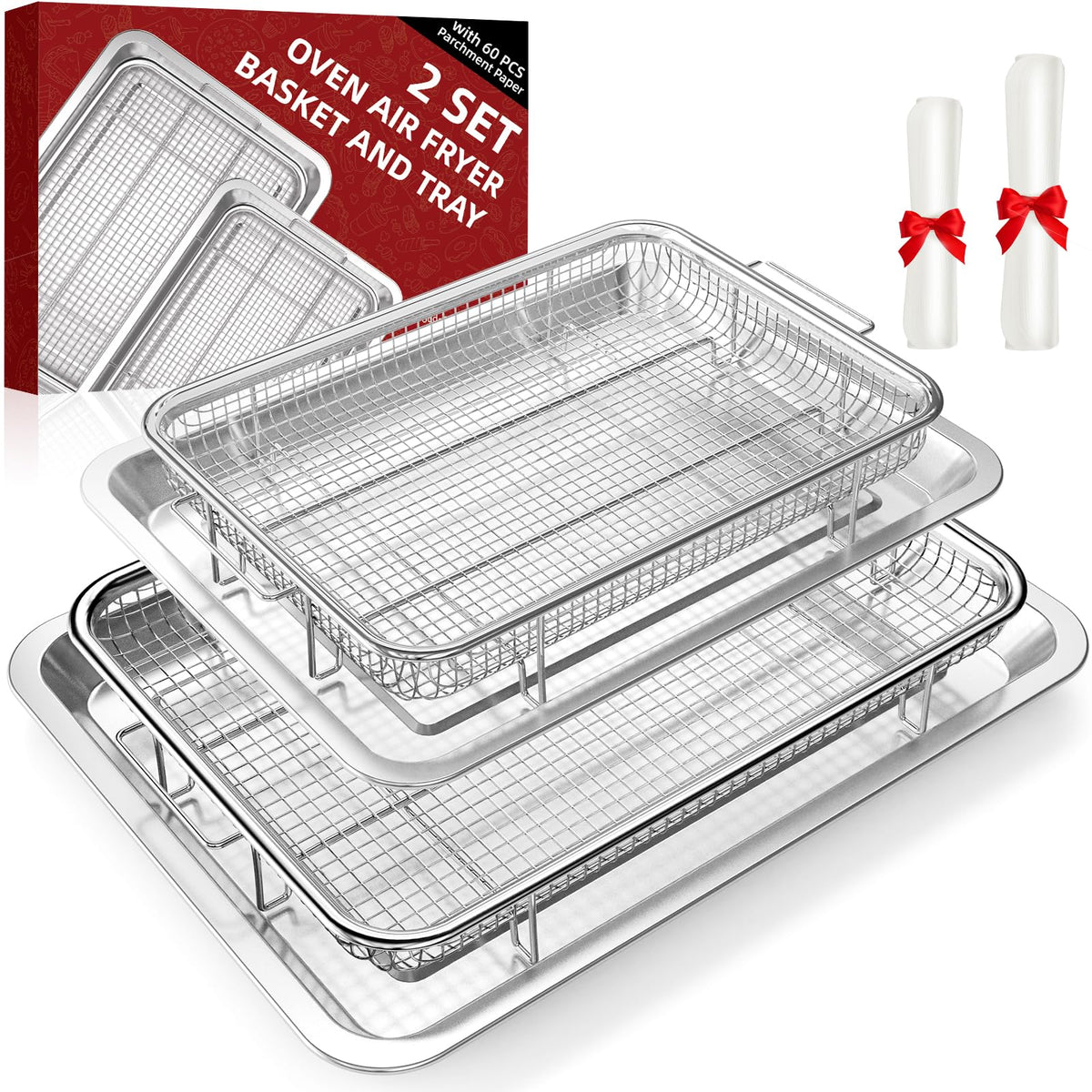 DEGOVIN conjunto 6 piezas para horno con cestas y bandejas