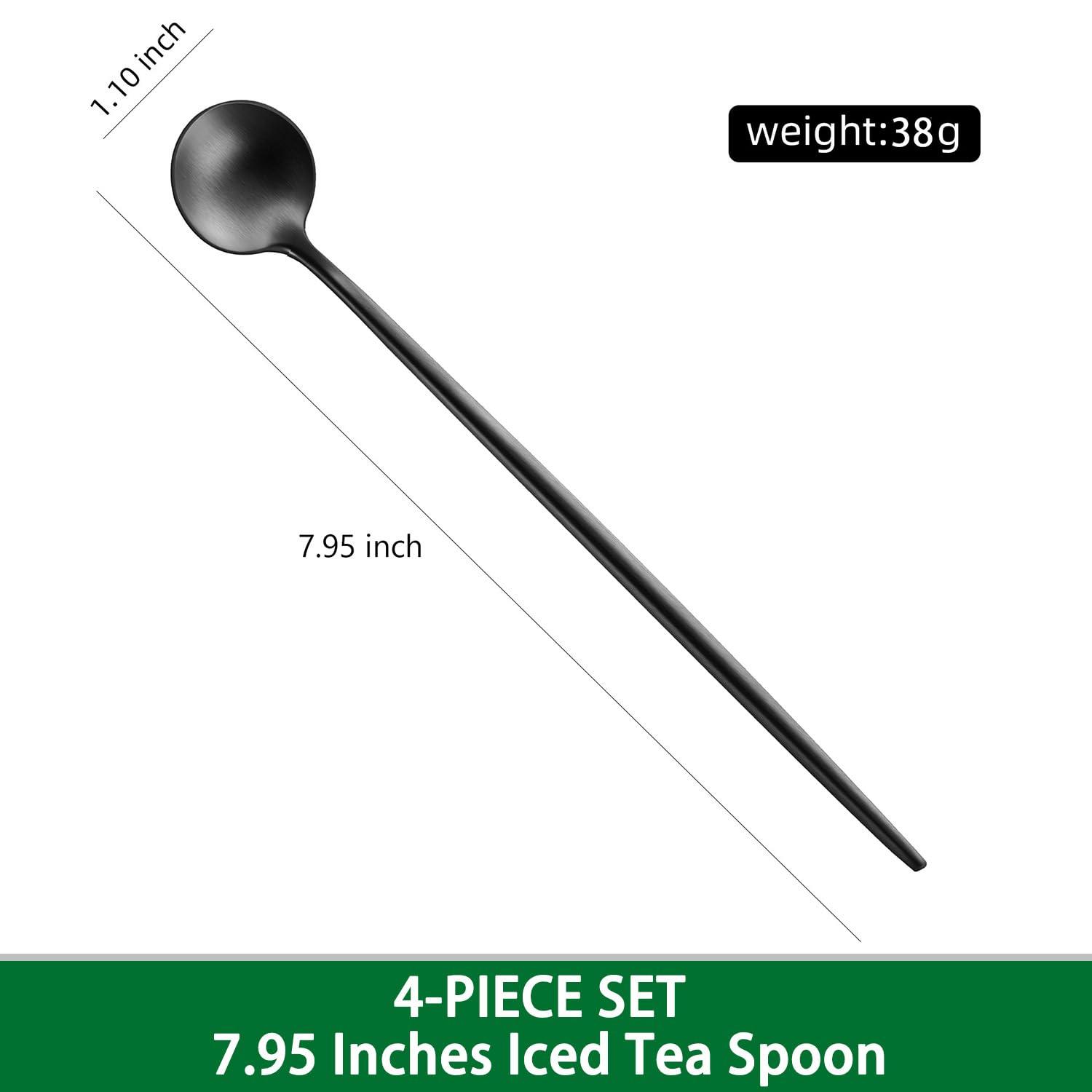 dehov cucharas acero 18/10, mango sólido y acabado mate, aptas para uso diario.